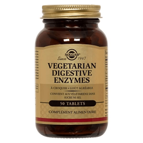 Vegetarian Digestive Enzymes 50 comprimés à croquer