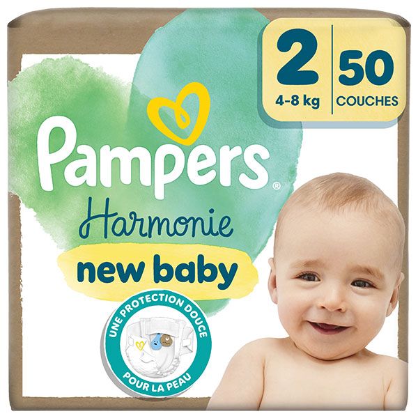 Couches Harmonie T2 (4-8 Kg) Avec Emballage Papier Recyclable