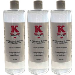Gel Hidroalcohólico Desinfectante 3x500ml