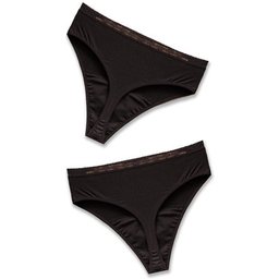 Chantell Pack String Menstruel Coton Léger L Noir 2uts