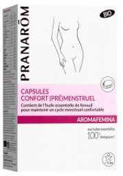 Pranarôm Aromafemina Capsules Confort (Pré)Menstruel Bio Aux Huiles Essentielles Biologiques 30 Capsules - Boîte 30 capsules