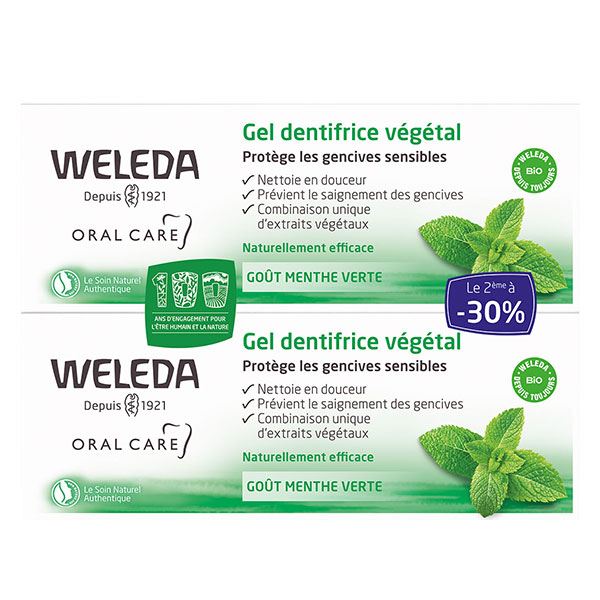 Soin Bucco-Dentaire Gel Dentifrice Végétal Lot de 2 x 75ml