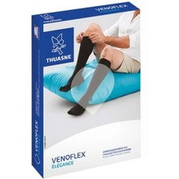 Venoflex Élégance C3 Bas Antiglisse Noir N4 1 Paire