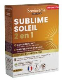 Sublime Soleil 2 en 1 : Autobronzant et Préparateur Solaire - 30 Gélules - Boîte 30 gélules