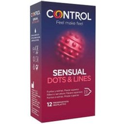 Sensual Dots & Lines Prservatif Points Stries 12uts