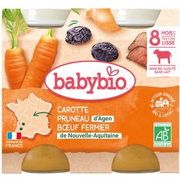 Menu Carotte, Pruneau d'Agen, Bœuf fermier de Nouvelle-Aquitaine