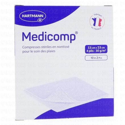 MEDICOMP Compresse non-tissé 10 sachets de 7,5cmx7,5cm