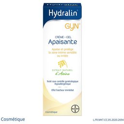 HydralinGyn® Crème Gel Apaisante 15 g apaise et Protège la Zone Intime