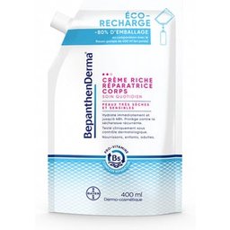BepanthenDerma Crème Riche Réparatrice Corps Éco Recharge 400ml