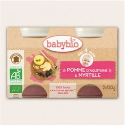 Petits Pots Pomme Myrtille Bio dès 4 mois 2x130g
