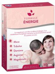 Formule Énergie Libido (Pour Elle Pour Lui) l-Arginine - Damiana Tribulus - Maca - 30 Cmp - Boîte 30 comprimés