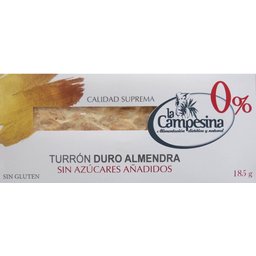 Turron Almendra Duro Sin Azucar Sin Gluten Bio 185g