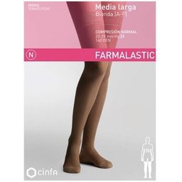 Bas Long Dentelle (A-F) Compression Normale T-Reina Noir