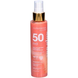 Alphanova Huile solaire rose scintillante Spf50 aux huiles bio