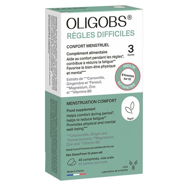 Oligobs Règles Difficiles Boîte 3 cycles 45 comprimés sécables