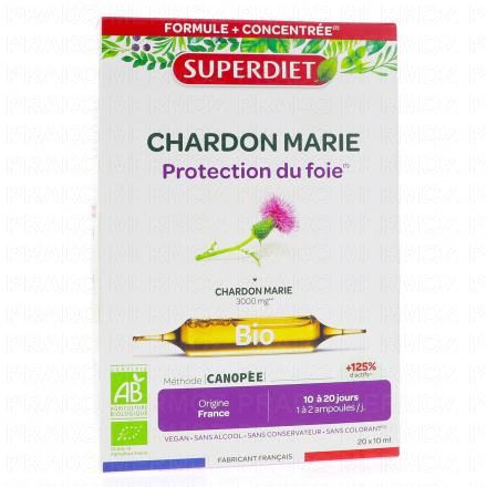 Chardon marie bio 20 ampoules x 10ml