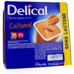 Crème Dessert Hphc Sans Lactose Caramel 4x200g