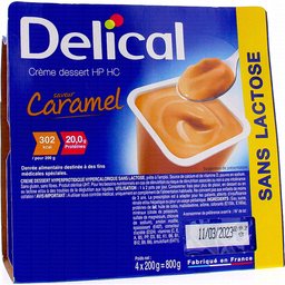 Crème Dessert Hphc Sans Lactose Caramel 4x200g