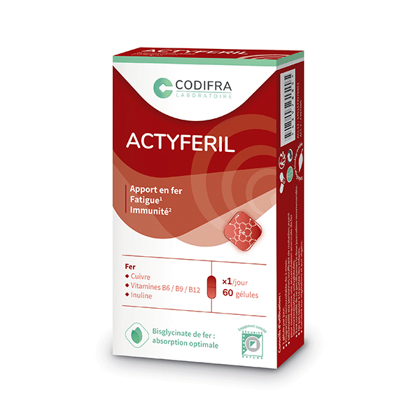 Actyferil Fer, Fatigue et Immunité 60 gélules