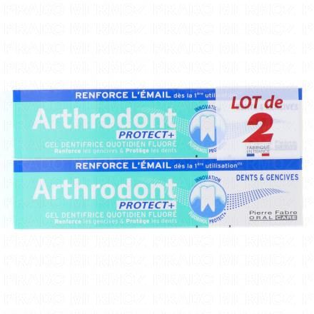 Protect+ - Gel dentifrice quotidien fluoré 2 tubes x 75ml