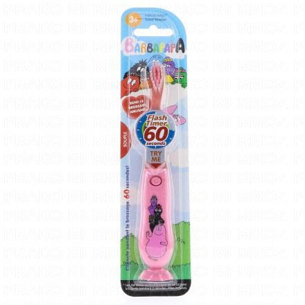 Brosse à dent souple Flash timer 60secondes barbapapa