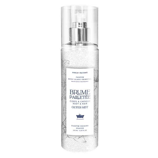 Brume Parfumée Pailletée Perle nacrée Musc Blanc Oriental 250ml