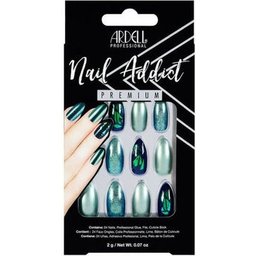 Nail Addict Premium Ongles Green Glitter Chrome 24uts