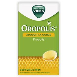 Mediflor Oropolis Pastilles Adoucissantes Miel Citron 20 unités