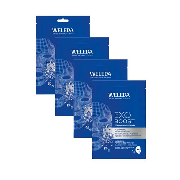 4 Masques EXO BOOST Collagen - Weleda