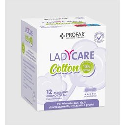 Profar Ladycare Serviettes Coton Hypoallergénique Jour Ailes 12uts