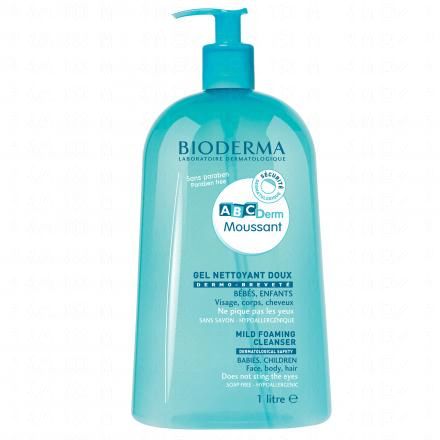 ABCDerm - Gel moussant doux visage & corps bébé Flacon pompe 1L flacon pompe 1l
