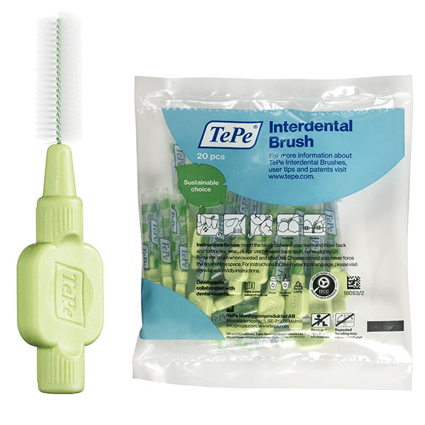 Brossettes Interdentaires Extra-souples Vert 0.8 mm 20 brossettes