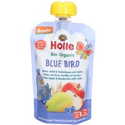 Blue Bird Gourde Poire, Pomme, Myrtilles et avoine bio