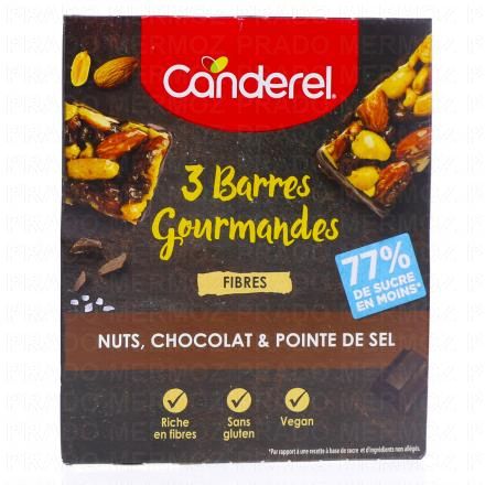 Barres Gourmandes Nuts chocolat & pointe de sel 3x31g