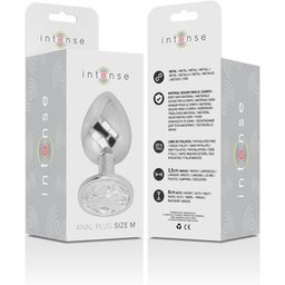 Plug Anal en Métal avec Cristal Argent Taille M 1ut