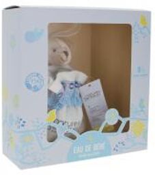 Coffret Eau de Bébé 50 ml + Doudou Pour Lui - Boîte 1 flacon-vaporisateur + 1 doudou