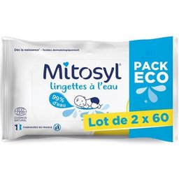 Pack Eco Lingettes à l'Eau 2x60 Lingettes