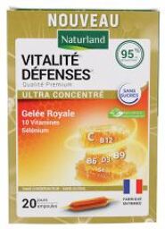 Vitalité Défenses 20 Ampoules - Boîte 20 ampoules de 10 ml