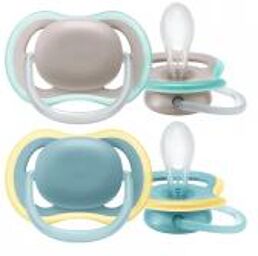Ultra Air 2 Sucettes Orthodontiques 18 Mois+ - Boîte 2 sucettes + 1 boîte de stérilisation