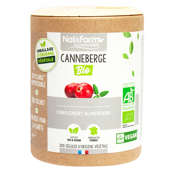 Écoresponsable Canneberge Bio 200 gélules végétales