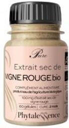 Pure Extrait Sec de Vigne Rouge Bio 60 Gélules - Pot 60 gélules