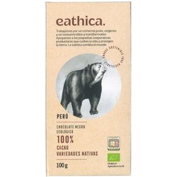 Chocolat Noir 100% Pérou Bio 100g
