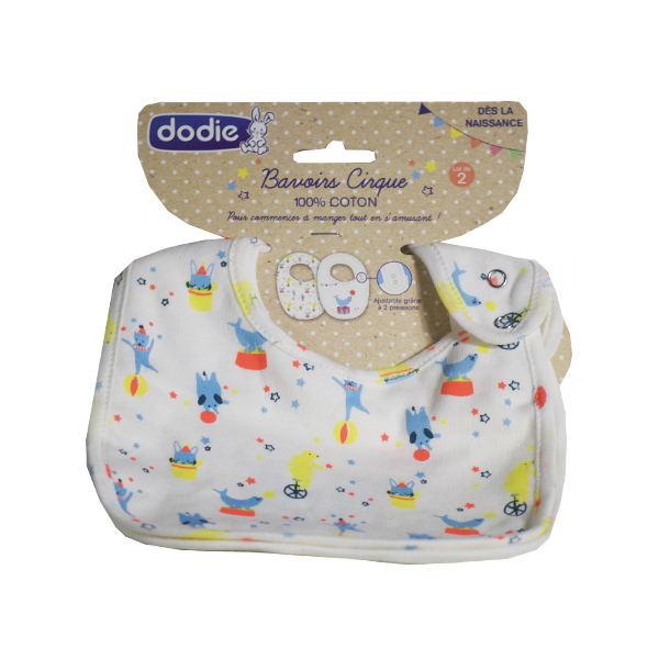 Accessoire Bavoirs Coton +0m Cirque Lot de 2