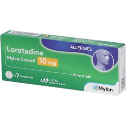 Loratadine - 10mg - Voie orale - Rhinite allergique - 7 comprimés