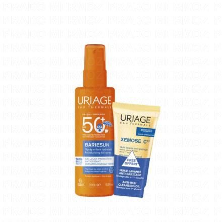 Bariesun - Spray Solaire Enfant Hydratant SPF50+ 200ml + Xémose C8+ Huile Lavante Anti-Grattage 50ml Offerte