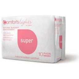 Comforts Lights Super Serviettes Incontinence Coton 12 Unités