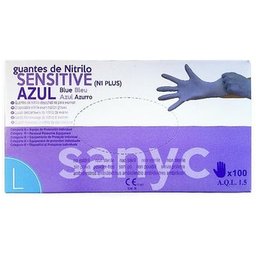 Sanicen Gants Nitrile Sensibles Taille L 100uts