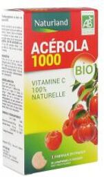 Acérola Bio 1000 30 Comprimés à Croquer - Boîte 2 tubes de 15 comprimés