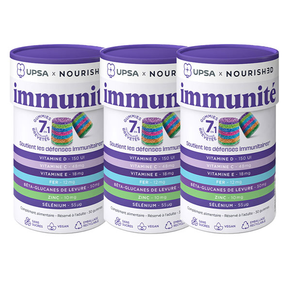 Uspa Nourished Gummies 7 en 1 Immunité Lot de 3