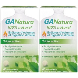 100% Naturel Brûlures d'estomac et digestion difficile - 45 Comprimés